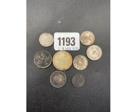 Eight Middle Eastern &amp; other coins