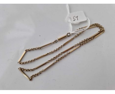 A EDWARDIAN FANCY NECK CHAIN 9CT 16 INCH 7.7 GMS