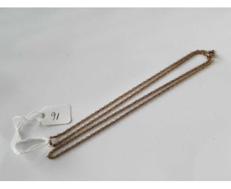 A long rose gold neck chain 9ct 21 inch 4.2 gms