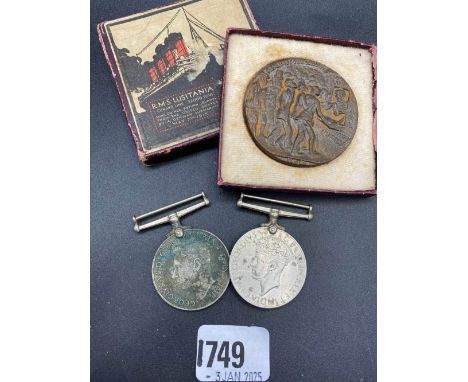 Lusitania Medal and some war medals