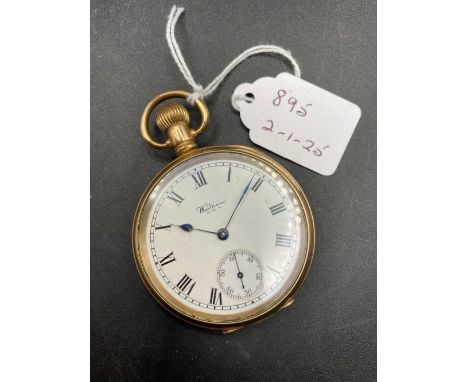 A Rolled Gold Waltham Pocket Watch with Seconds Dial