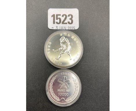 Olympics silver coins 2 sets