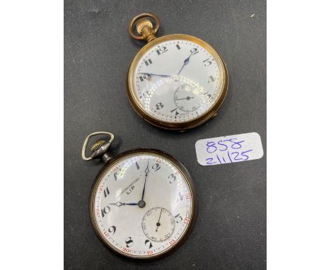 Two metal pocket watches