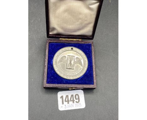 Victorian Sunday School medal in case 