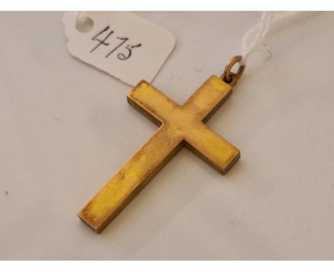 A antique cross pendant 9ct 4 cm long 3.3 gms