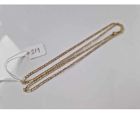 A figero neck chain 9ct 24 inch 2 gms