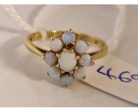 A opal ring 9ct size R 2.6 gms