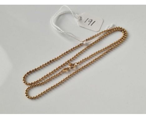 A ball link neck chain 9ct 15 inch 5.1 gms