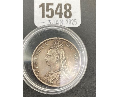 Victorian half crown 1887 high grade (2nd portrait)