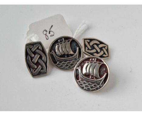 A pair of silver IONA cufflinks