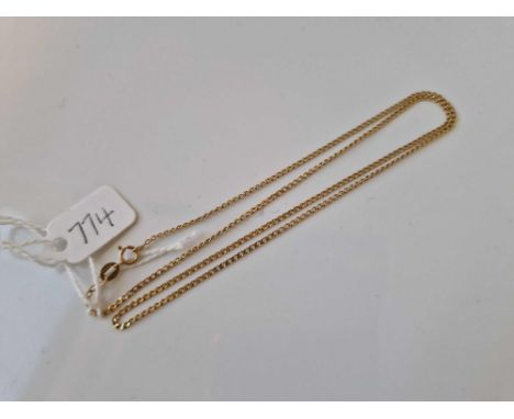 A 9ct neck chain 18 inch 1.9 gms