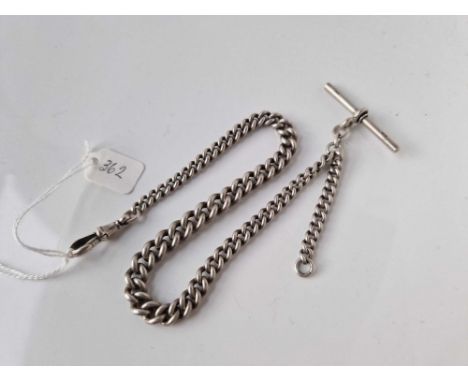 A antique silver albert watch chain 13 inch