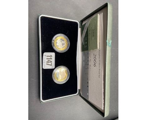 Silver proof 2006 £2 coin set