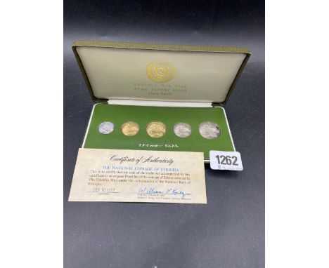 Ethiopia proof coin set 1972