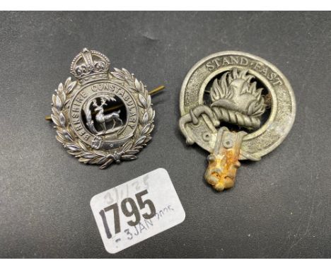 A Berkshire Constabulary silver medal &amp; another 'Stand Fast' by RHUMLYON