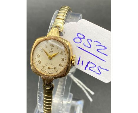 A TUDOR ROYAL ladies wrist watch with seconds dial 9ct