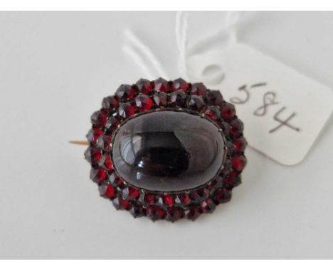 A 19th century garnet brooch