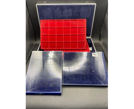 Aluminium storage case and coin trays 