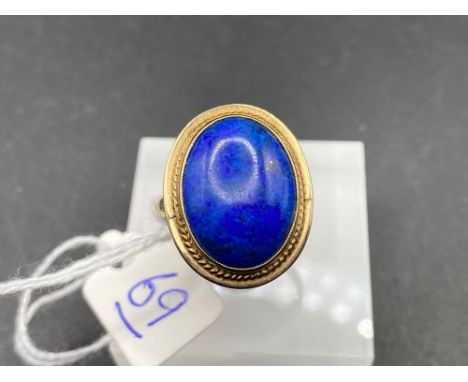 A vintage Lapis lazuli 9ct ring size O  6.5g