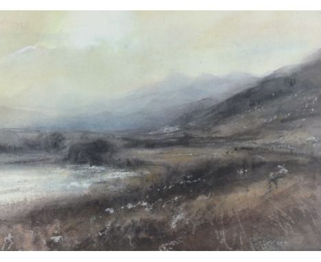 WILLIAM SELWYN coloured limited edition (47/500) print - landscape, Dyffryn Mymbyr, signed in full, 41 x 56 cms