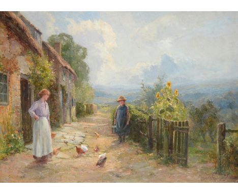 Ernest Walbourn (1872-1927) ''Near Symonds Yat, Hereford'' Signed, oil on canvas, 53.5cm by 74cm   In overall good, original 