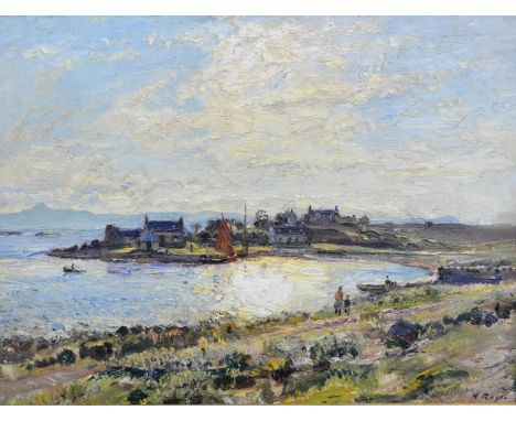 Herbert F Royle (1870-1958)  ''Camus Terach, Ross-Shire'' Signed, signed and inscribed in pencil verso, oil on board, 29cm by
