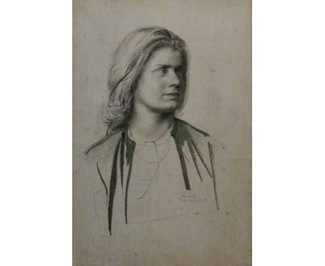 Pietro Annigoni (1910-1988) Portrait of Margaret Sylvia Lewthwaite, head and shoulders  Signed, inscribed Firenze and dated L