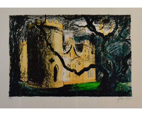 John Piper CH (1903-1992) ''Clytha Castle'' Signed in pencil and numbered 90/90, lithograph, 37.5cm by 55cm  Provenance: Chri