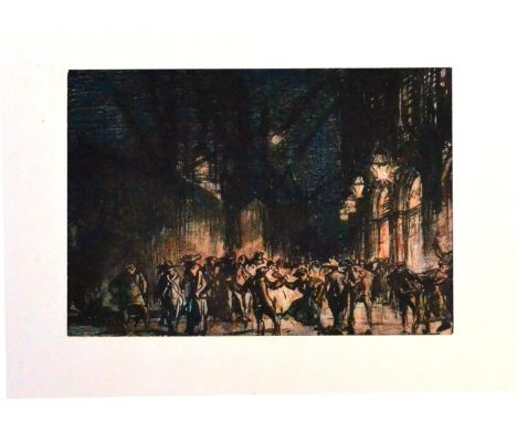 Frank Brangwyn RA, RWS, RBA (1867-1956) ''Festive Night''  Mixed media, 21cm by 30cm   Provenance: The Fine Art Society, Ltd,