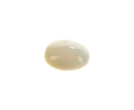 **CERTIFICATED UNMOUNTED OPAL oval cabochon, weighing approximately 5.97 carats, with accompanying ITLGR report number S16691