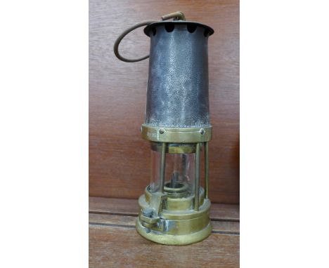 A Davis, Derby, miner's safety lamp 