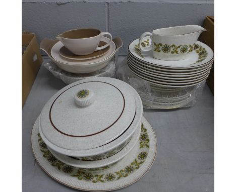 Two sets of Poole Pottery dinnerwares, Argos pattern and one other, 1960's and 1970's)**PLEASE NOTE THIS LOT IS NOT ELIGIBLE 