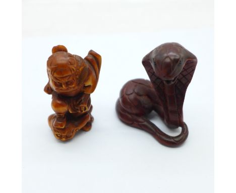 Two modern Japanese netsuke 