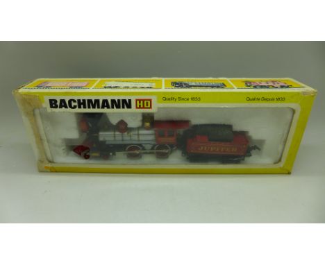 A Bachmann American 4-4-0 steam locomotive, Central Pacific, Jupiter, boxed 