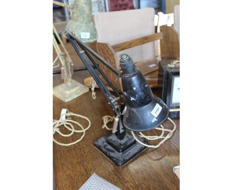 A 1940's black Anglepoise lamp by Herbert Terry, sold as a collectors item