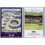 Two official Wimbledon Championships posters,