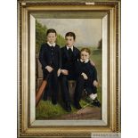 A Victorian cricketing family, c.1890s,