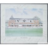 David Gentleman “The Lord’s Pavilion” autographed colour print