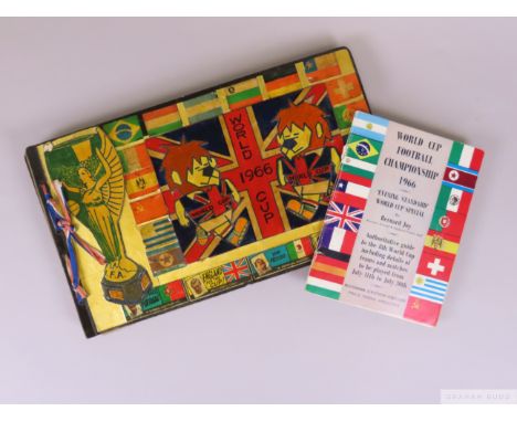 An interesting World Cup 1966 scrap book,   beautifully backed with mirrored World Cup Willie caricatures, a hand-made Jules 