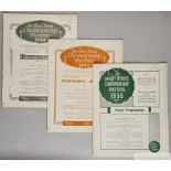Three Wimbledon Championships programmes, 1930s