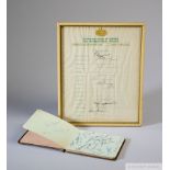 An Australian Board of Control Australian XI Coronation Tour autographed sheet