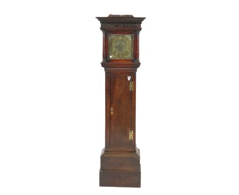 A 19TH CENTURY OAK CASED LONGCASE CLOCKThe brass dial detailed Reeves Lamberhurst, 186cm high