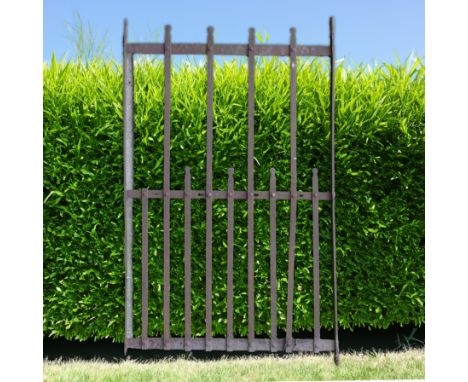 AN EARLY 20TH CENTURY STRAP IRON GARDEN GATE90cm wide; 150cm high