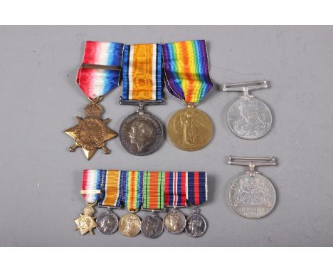 A WWI medal group, two WWII medals and a miniature medal groupThe Service and Victory medals are named Capt. R. C. OrpenThe 1