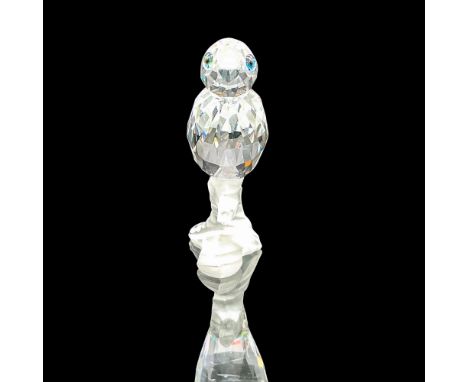 Lead crystal part of the Up in The Trees and is made with colored crystal eyes and sits n a frosted crystal branch. Swarovski