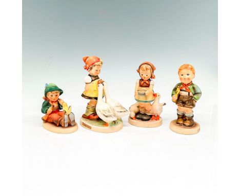 Includes adorable children figurines: Be Patient, Trumpet Boy, Singing Lesson and Goose Girl. Goebel Hummel backstamp. Larges