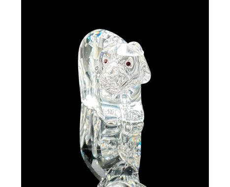 Lead crystal part of the Chinese Zodiac collection and made with jet crystal eyes. Swarovski etched backstamp. This item has 