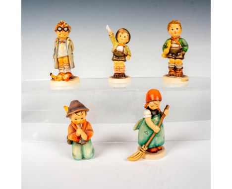 A set of 5 Goebel Hummel figurines of children learning adult skills, consisting of a caring child doctor, a whimsical little