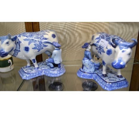 19th century blue and white tureen base a blue and white caddy a part coffee set and other decorative ceramics 
