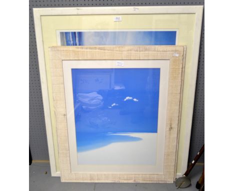Limited edition print of the coast and three other prints, 